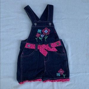 Young Hearts 3T Denim Girls overalls embroidered